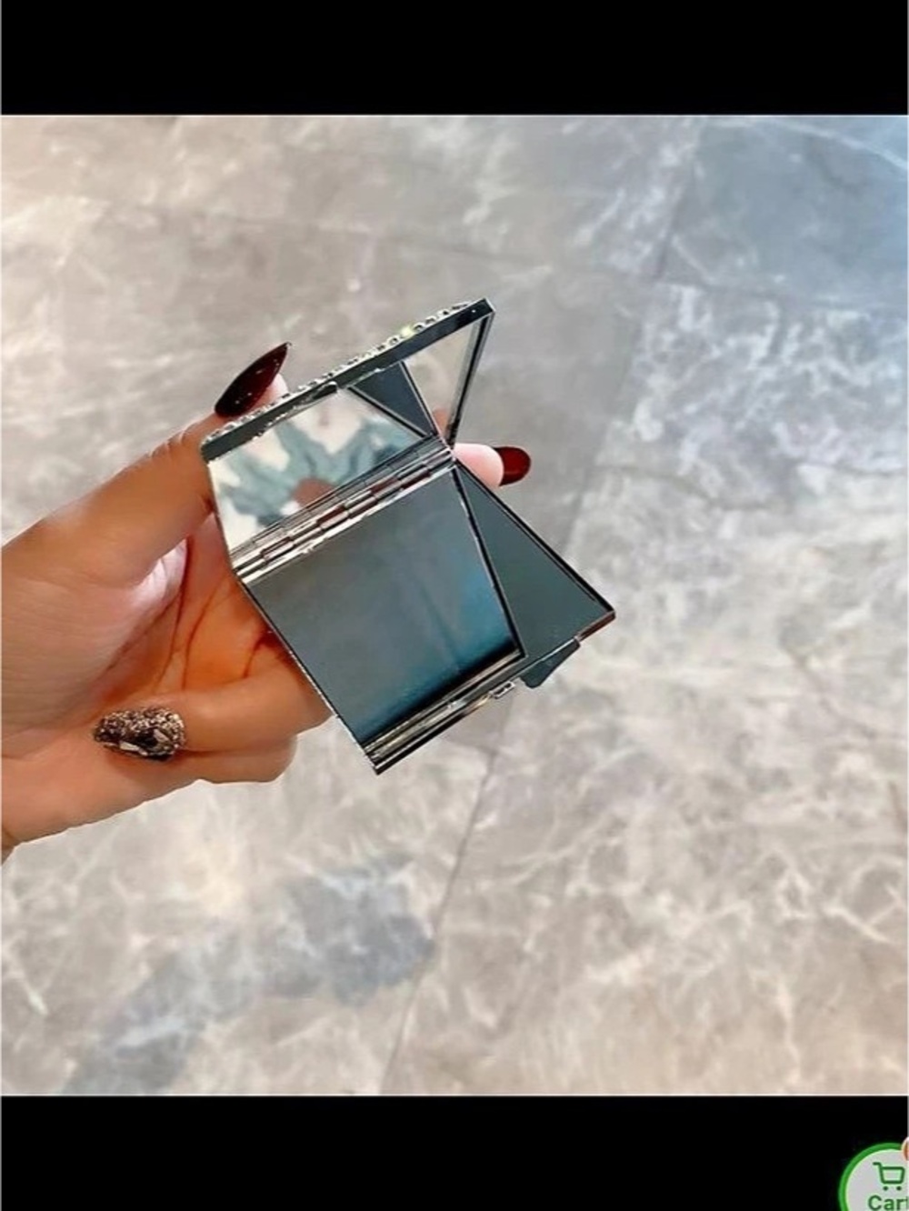 Rhinestone Mirror Compact - Picture 4 of 5